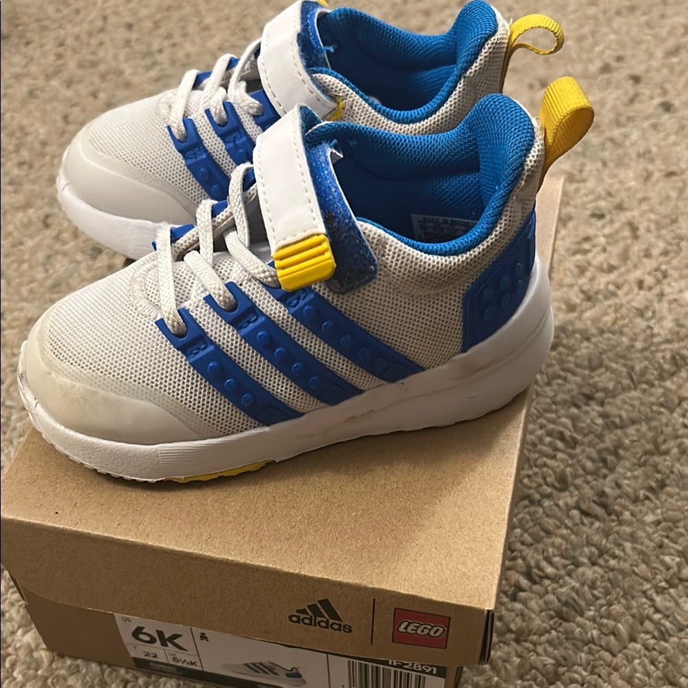 Adidas Blue and White Sneakers with Cushioned Sole